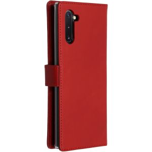 Selencia Echt Lederen Bookcase Samsung Galaxy Note 10 - Rood