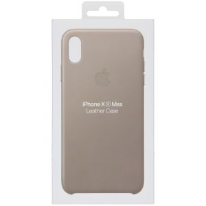 Apple Leather Backcover iPhone Xs Max - Taupe