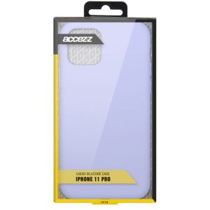 Accezz Liquid Silicone Backcover iPhone 11 Pro - Paars