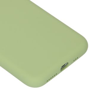 Accezz Liquid Silicone Backcover iPhone 11 Pro - Groen