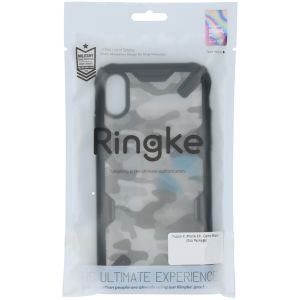 Ringke Fusion X Design Backcover iPhone Xr - Camo Zwart