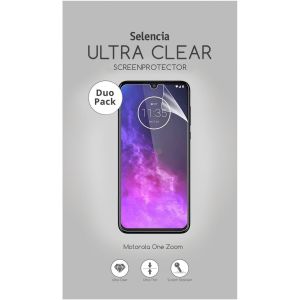 Selencia Duo Pack Ultra Clear Screenprotector Motorola One Zoom