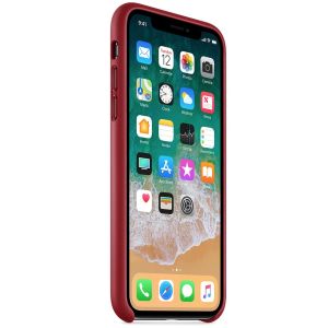 Apple Leather Backcover iPhone X(s) - Red