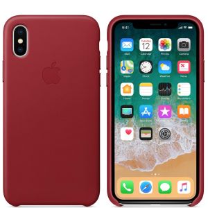 Apple Leather Backcover iPhone X(s) - Red