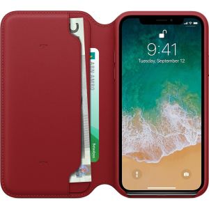 Apple Leather Folio Bookcase iPhone X / Xs - Red