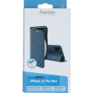Hama Guard Bookcase iPhone 11 Pro Max - Blauw