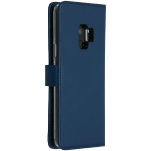 Selencia Echt Lederen Bookcase Samsung Galaxy S9 - Blauw