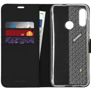 Accezz Wallet Softcase Bookcase Motorola Moto E6 Plus - Zwart