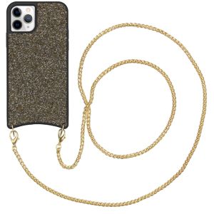 iMoshion Sparkle Backcover met ketting iPhone 11 Pro - Goud