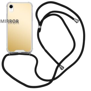 iMoshion Mirror Backcover met koord iPhone Xr - Goud