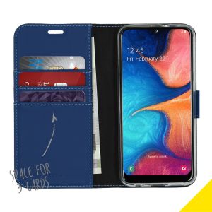Accezz Wallet Softcase Bookcase Samsung Galaxy A20e - Donkerblauw