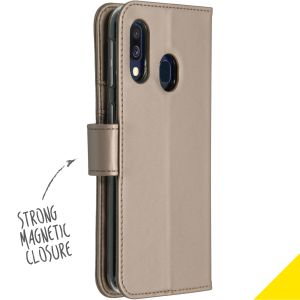 Accezz Wallet Softcase Bookcase Samsung Galaxy A40 - Goud