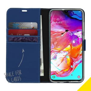 Accezz Wallet Softcase Bookcase Samsung Galaxy A70 - Donkerblauw