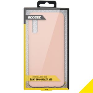 Accezz Liquid Silicone Backcover Samsung Galaxy A50 / A30s - Roze