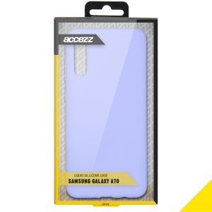 Accezz Liquid Silicone Backcover Samsung Galaxy A70 - Paars