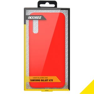 Accezz Liquid Silicone Backcover Samsung Galaxy A70 - Rood
