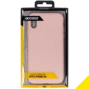 Accezz Liquid Silicone Backcover iPhone Xr - Roze