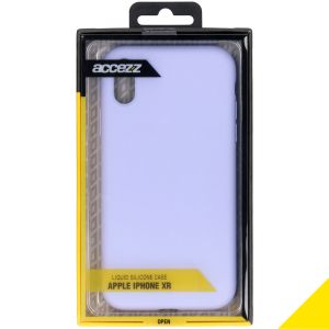 Accezz Liquid Silicone Backcover iPhone Xr - Paars