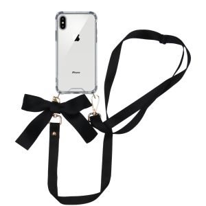 iMoshion Backcover met koord - Satijn iPhone Xs / X - Zwart