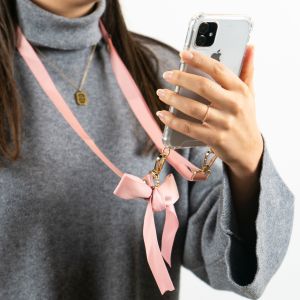 iMoshion Backcover met koord - Satijn iPhone Xs / X - Rosé Goud