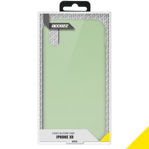 Accezz Liquid Silicone Backcover iPhone Xr - Groen