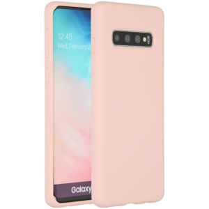 Accezz Liquid Silicone Backcover Samsung Galaxy S10 - Roze