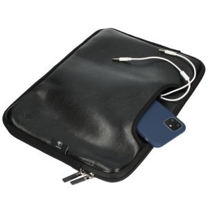 iMoshion Lederen look laptoptas met handvatten 15 inch - Zwart