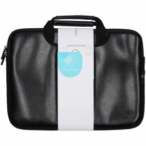 iMoshion Lederen look laptoptas met handvatten 15 inch - Zwart