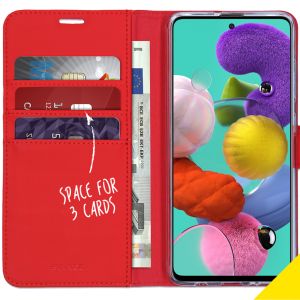 Accezz Wallet Softcase Bookcase Samsung Galaxy A51 - Rood