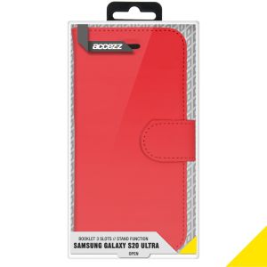 Accezz Wallet Softcase Bookcase Samsung Galaxy S20 Ultra - Rood