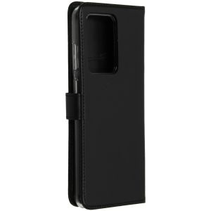 Selencia Echt Lederen Bookcase Samsung Galaxy S20 Ultra - Zwart