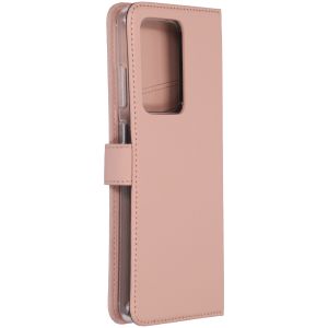 Selencia Echt Lederen Bookcase Samsung Galaxy S20 Ultra - Roze
