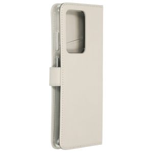 Selencia Echt Lederen Bookcase Samsung Galaxy S20 Ultra - Lichtgrijs