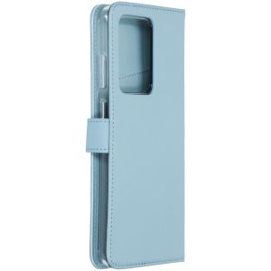 Selencia Echt Lederen Bookcase Samsung Galaxy S20 Ultra - Lichtblauw