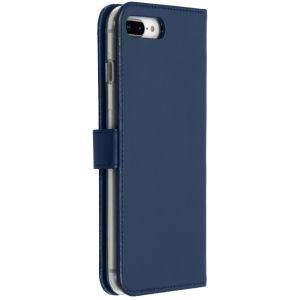 Selencia Echt Lederen Bookcase iPhone 8 Plus / 7 Plus - Blauw
