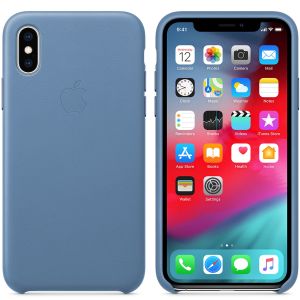 Apple Leather Backcover iPhone Xs - Cornflower