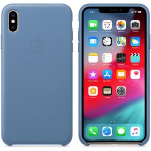Apple Leather Backcover iPhone Xs Max - Cornflower