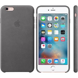 Apple Leather Backcover iPhone 6(s) Plus - Storm Grey