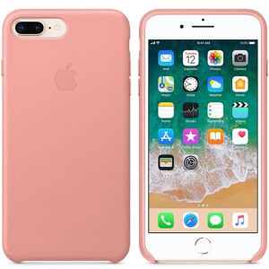 Apple Leather Backcover iPhone 8 Plus / 7 Plus - Soft Pink
