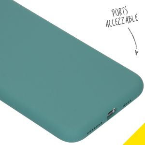 Accezz Liquid Silicone Backcover iPhone 11 Pro Max - Donkergroen