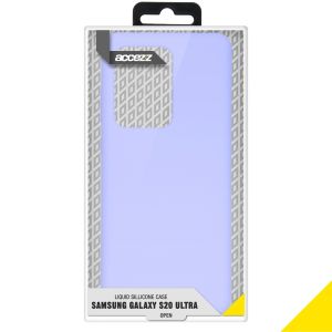 Accezz Liquid Silicone Backcover Samsung Galaxy S20 Ultra - Paars