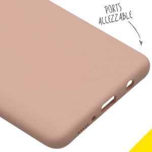 Accezz Liquid Silicone Backcover Samsung Galaxy A71 - Roze