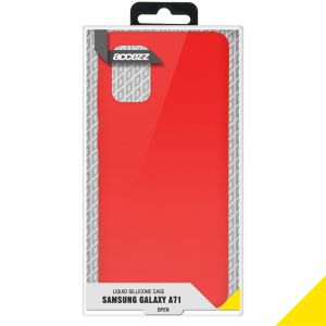 Accezz Liquid Silicone Backcover Samsung Galaxy A71 - Rood