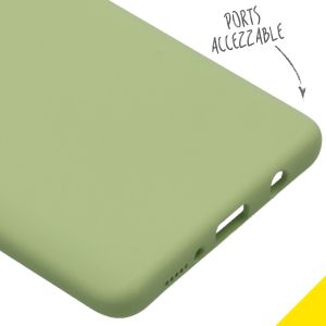 Accezz Liquid Silicone Backcover Samsung Galaxy A71 - Groen