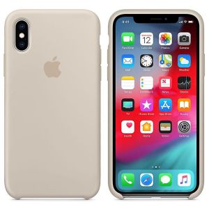 Apple Silicone Backcover iPhone Xs / X - Stone