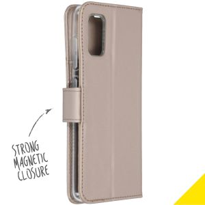 Accezz Wallet Softcase Bookcase Samsung Galaxy A41 - Goud