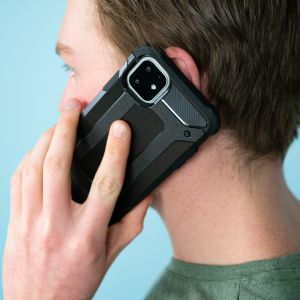 iMoshion Rugged Xtreme Backcover Motorola One Zoom - Zwart