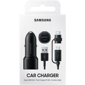 Samsung Dual Car Charger 15W - Zwart