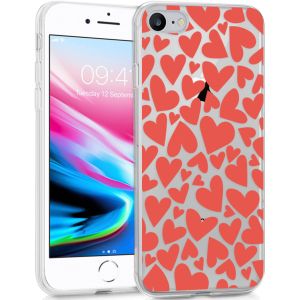 Kreta Decoderen Ontvangende machine iMoshion Design hoesje voor de iPhone SE (2020) / 8 / 7 / 6s - Hartjes -  Rood | Smartphonehoesjes.nl