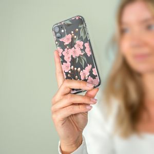 iMoshion Design hoesje iPhone 11 - Bloem - Roze / Groen